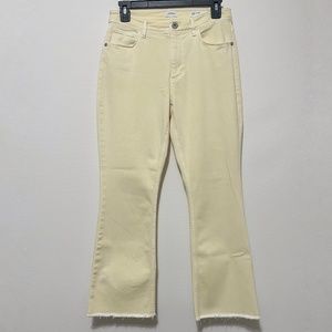 ❗️CLOSING Jan 1st! ❗️J Jill Denim Yellow Kick Flare Ankle Jeans Raw Hem